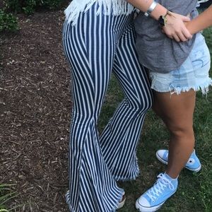 Show me your MuMu striped flare pants
